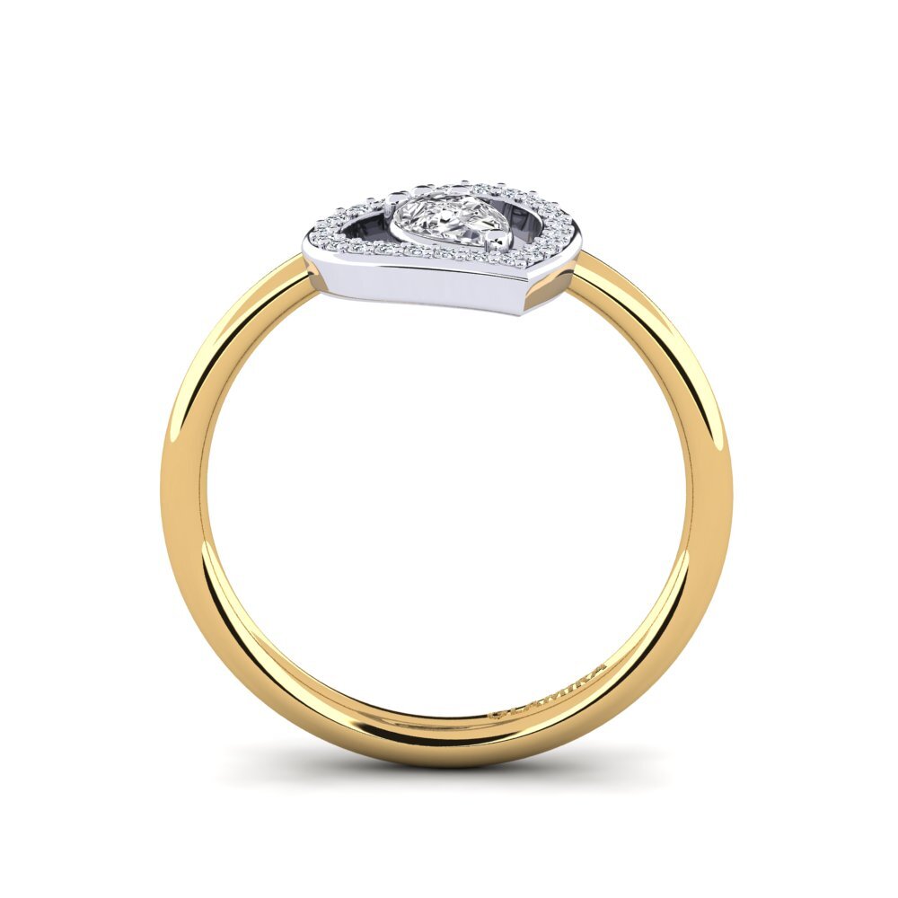 14ct Yellow & White Gold Diamond Ring Astrid