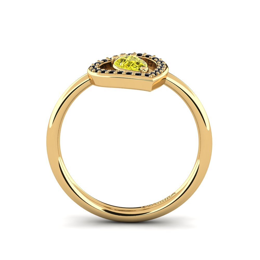 14ct Yellow Gold Yellow Diamond Ring Astrid