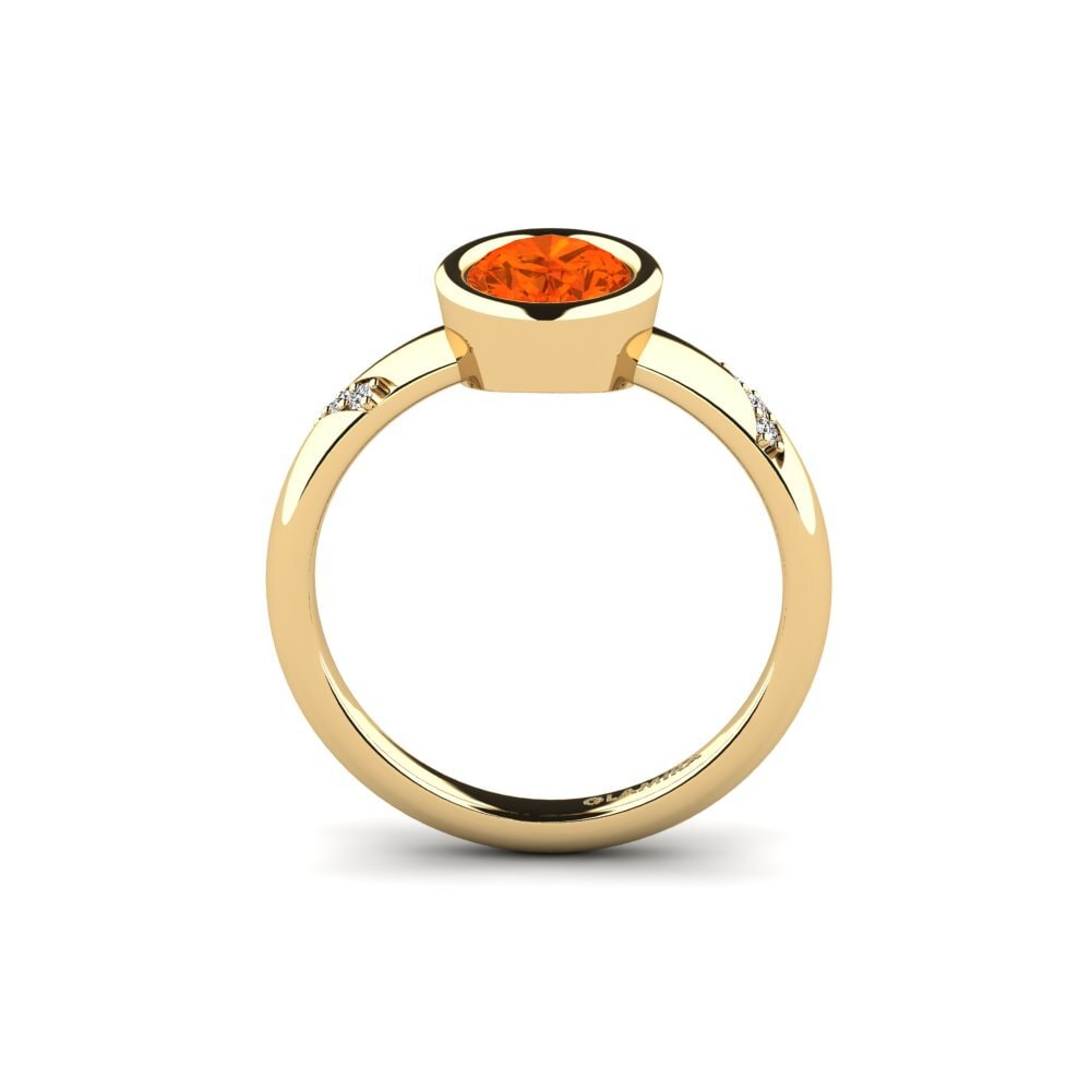 Ópalo Fuego Anillo de compromiso Asunan - Oval