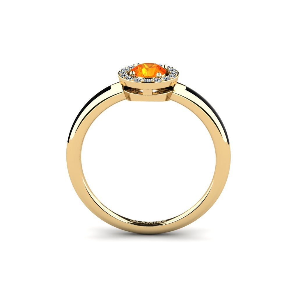 Orangefarbener Saphir Ring Atolst