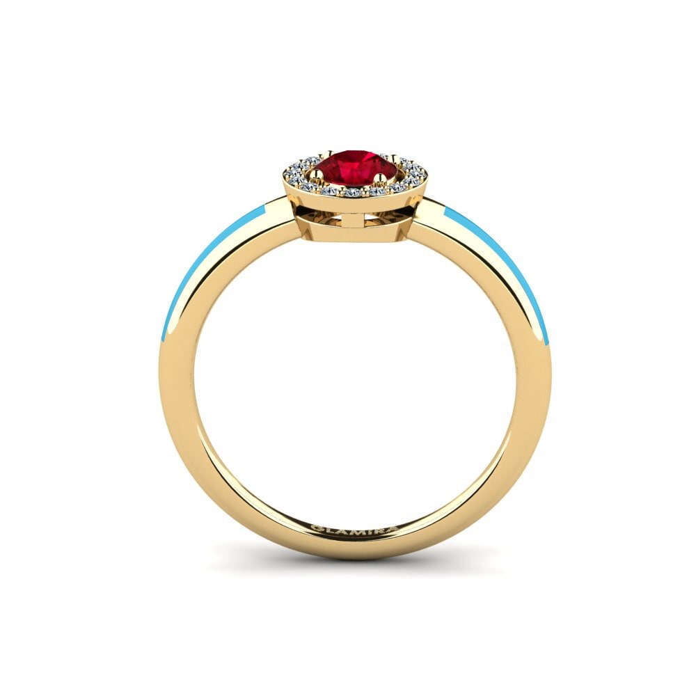 Roter Zirkonia Ring Atolst