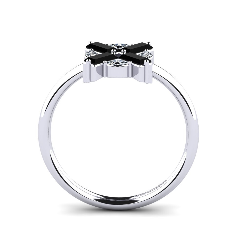 Zafiro negro Anillo Attirer