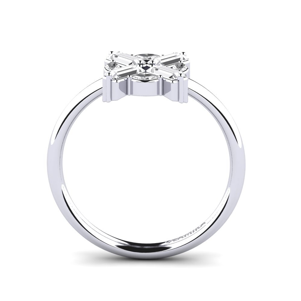 Zafiro blanco Anillo Attirer
