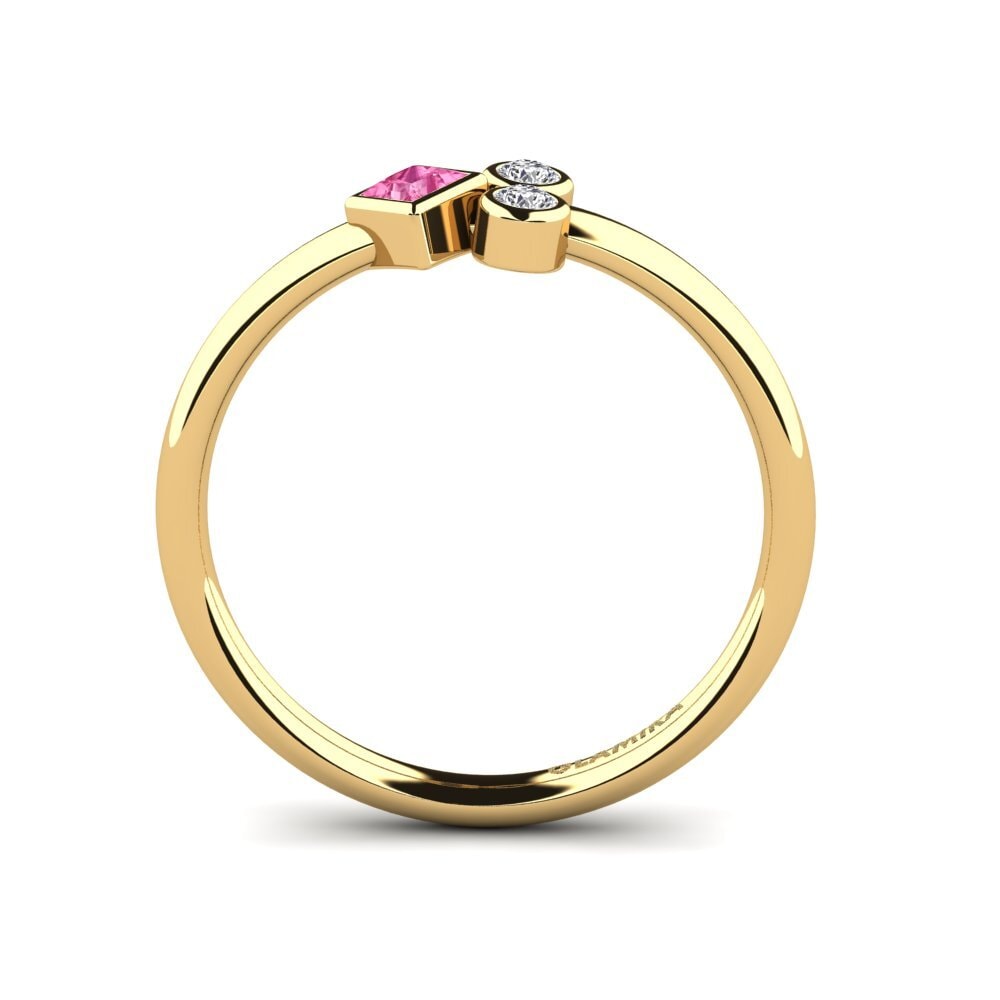 Princesa Zafiro Rosado Anillo Attiser