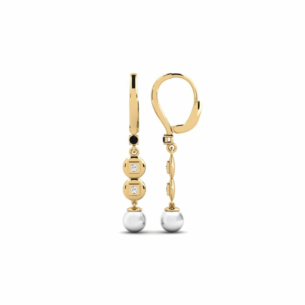 Onyx Noir Boucle d'oreille femme Atyason