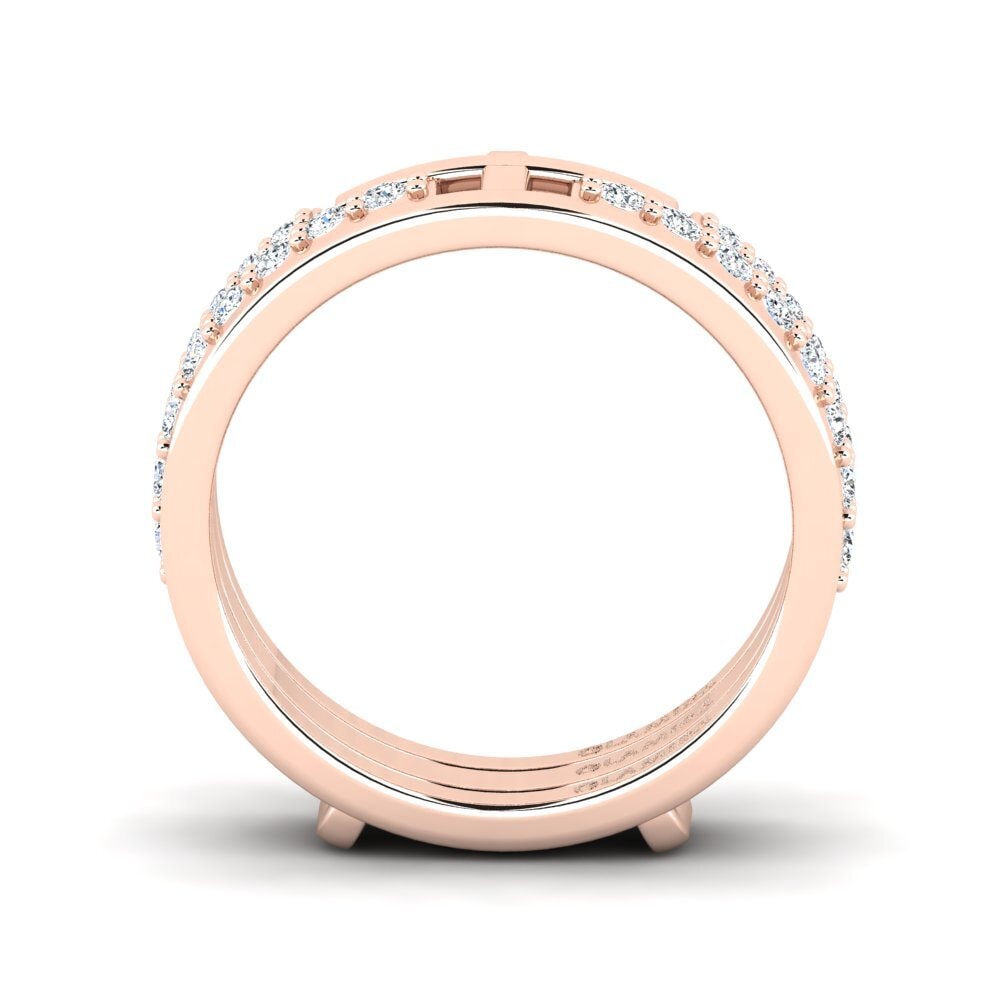 14ct Rose Gold Ring Aubento SET