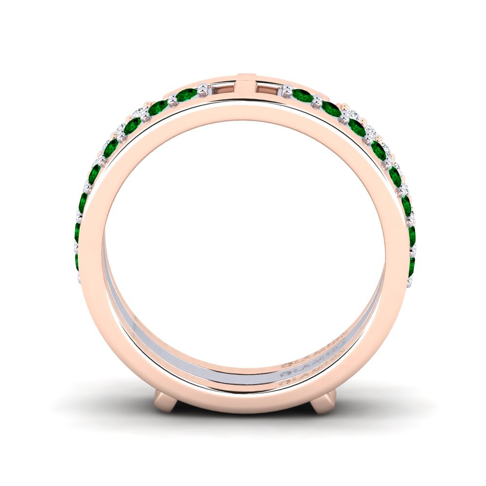 Zircônia Verde Anel Aubento SET