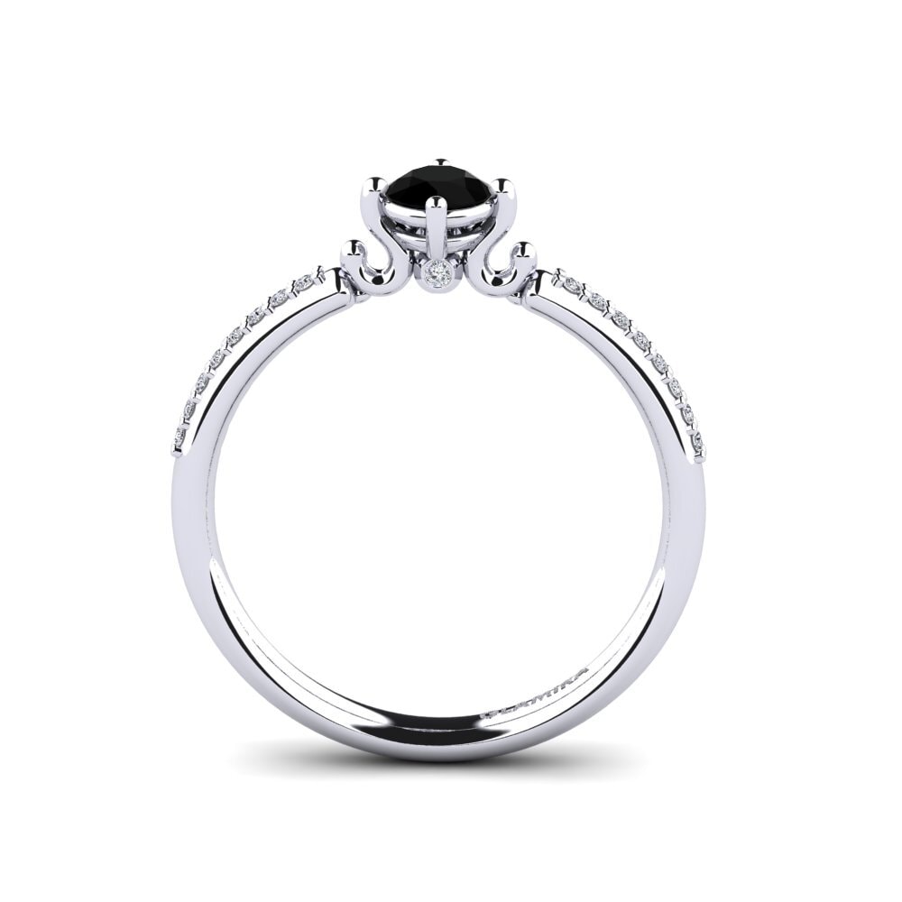 Black Diamond Engagement Ring Aubriel
