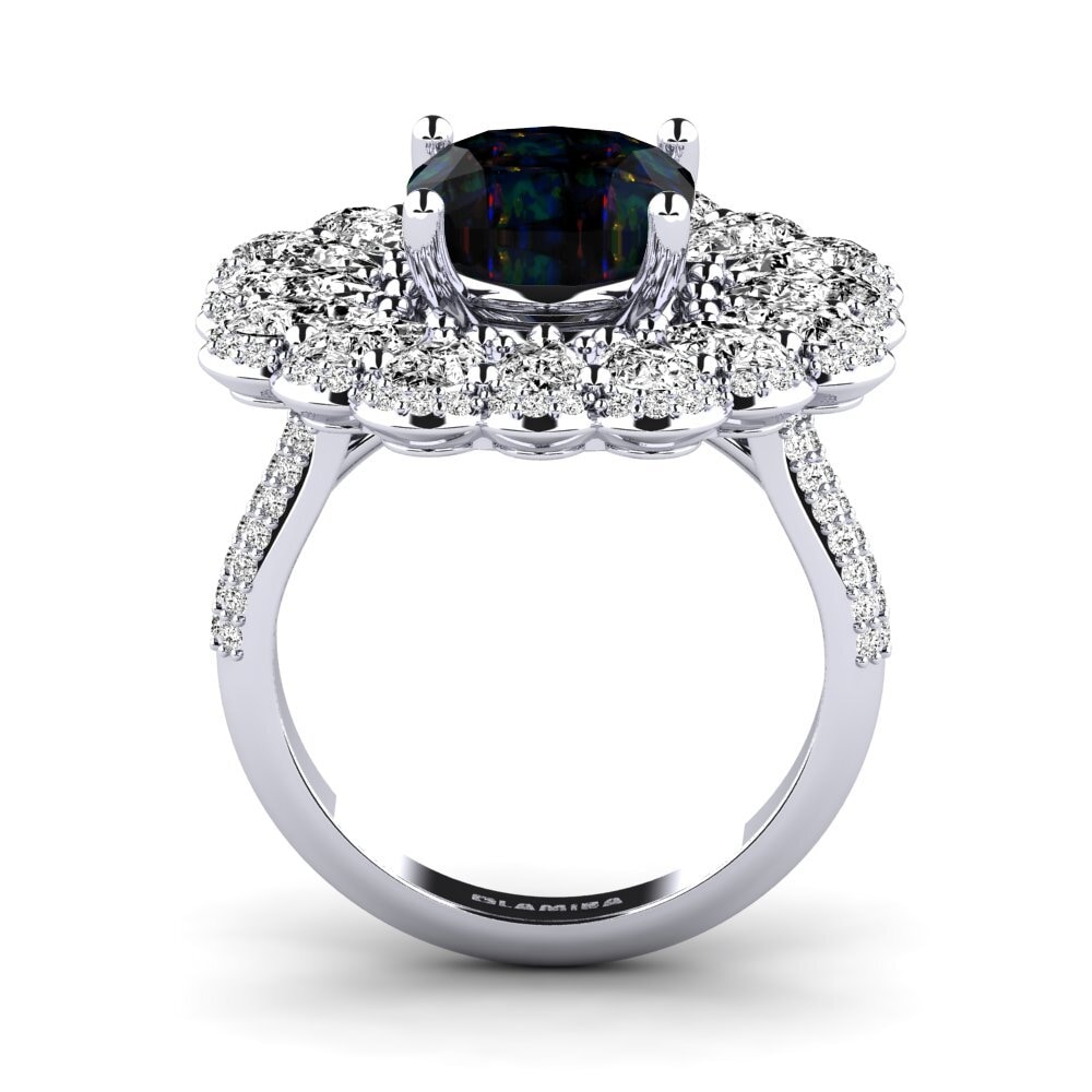 Opalo Negro Anillo de compromiso Auda