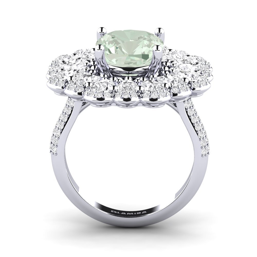 Green Amethyst Engagement Ring Auda