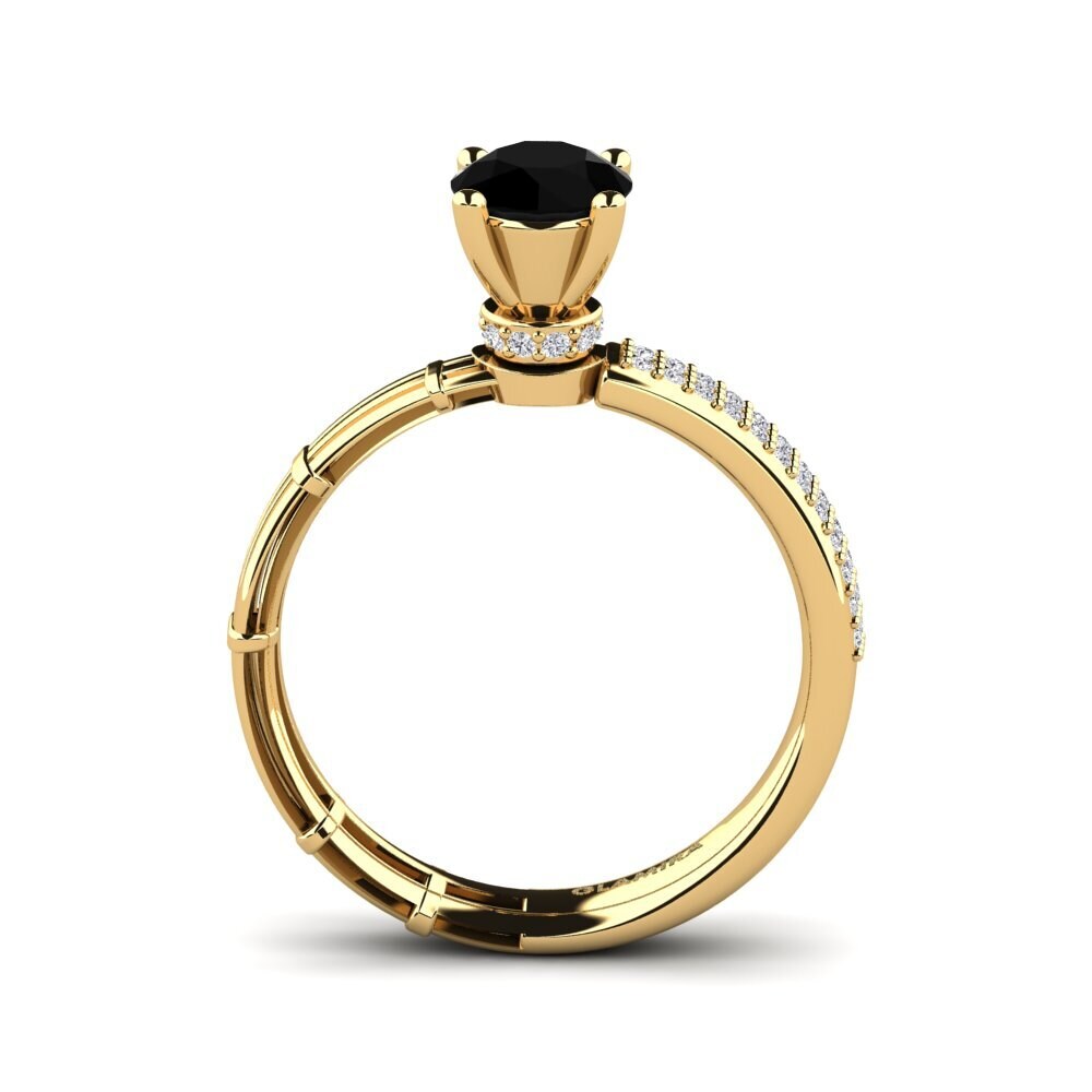 Black Diamond Engagement Ring Augustina