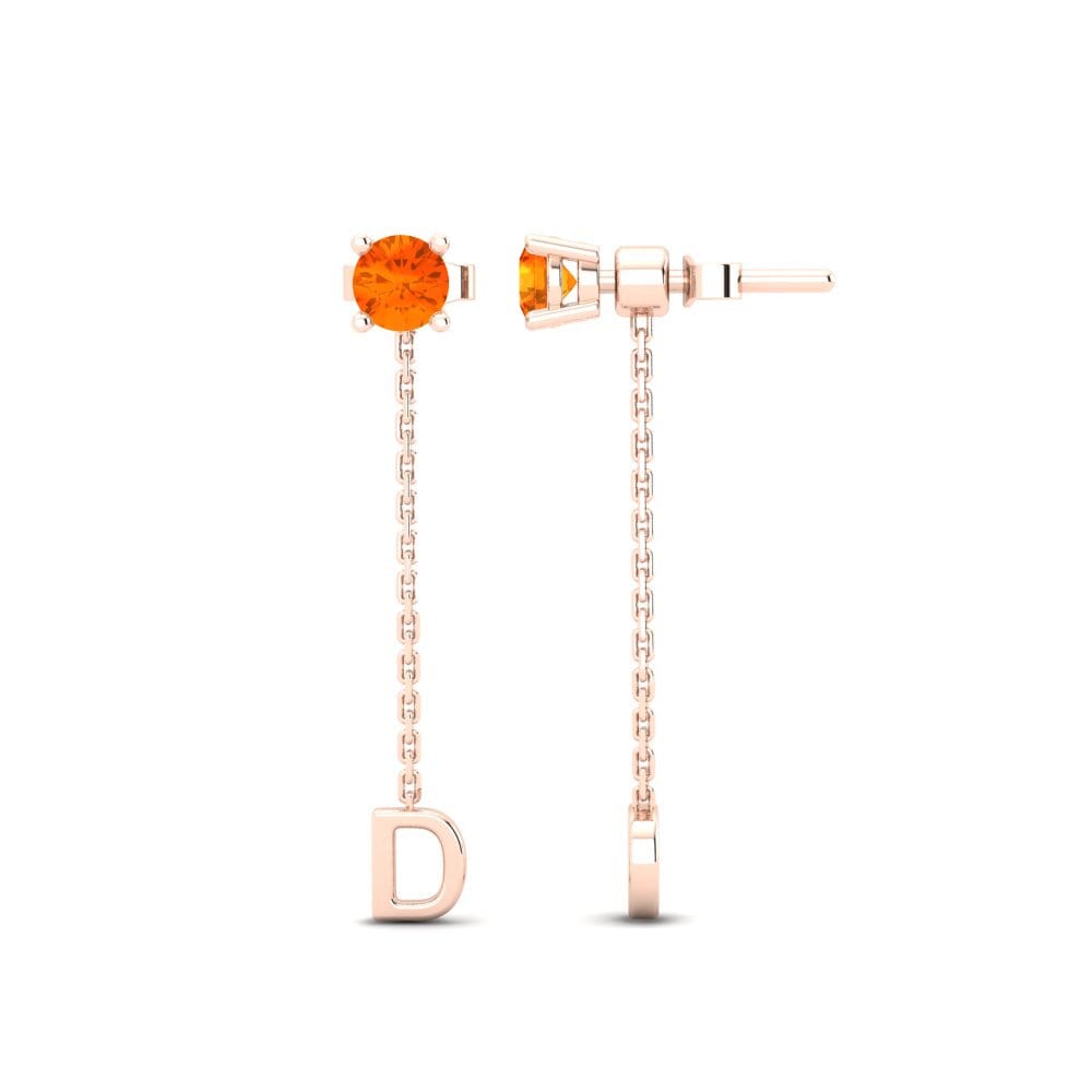 Orange Sapphire Women's Earring Aundrea D