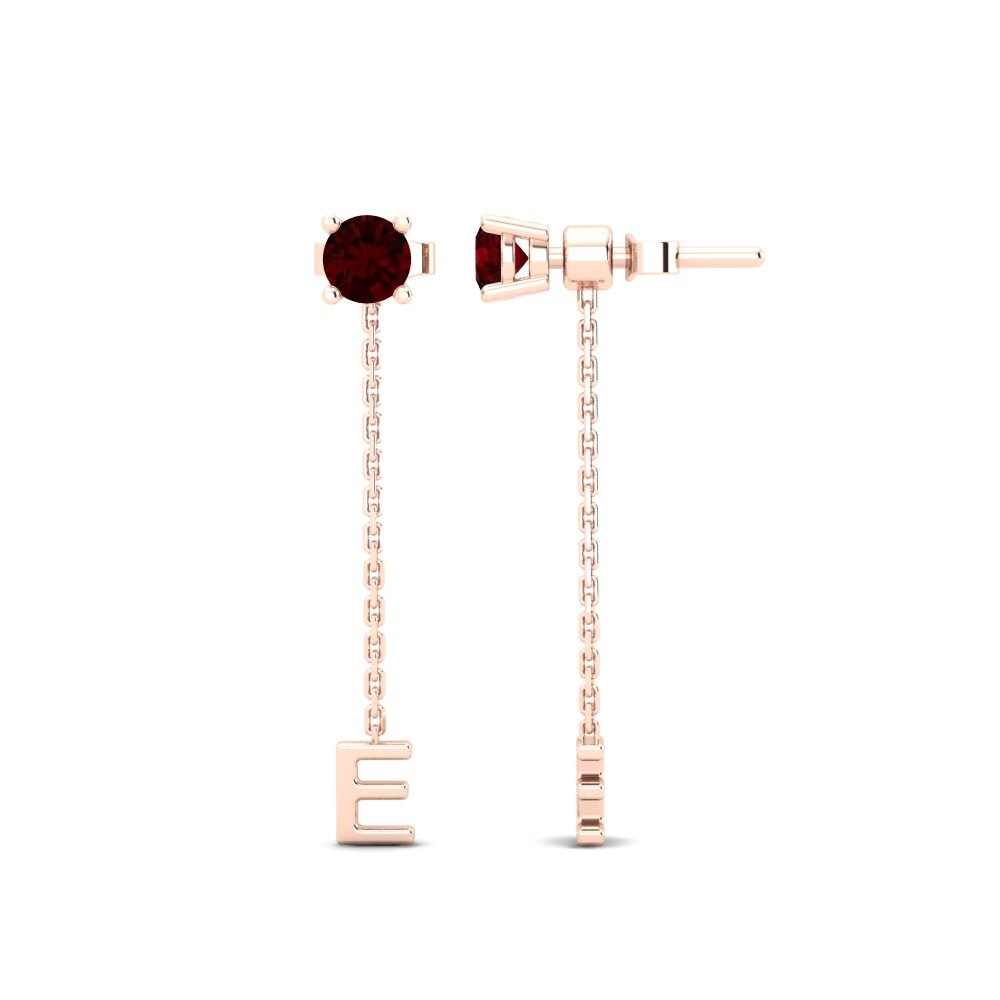 Garnet Women's Earring Aundrea E