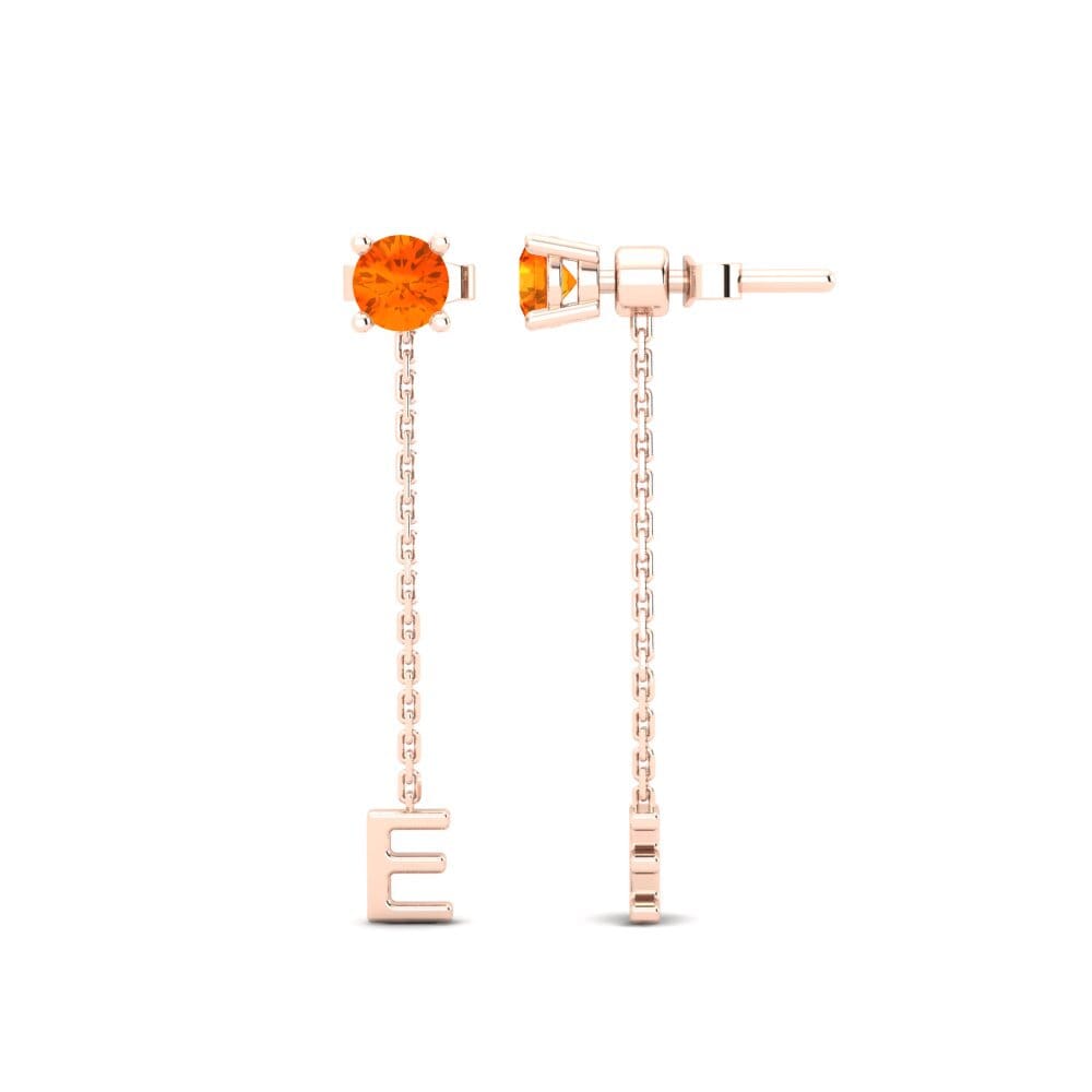 Orange Sapphire Women's Earring Aundrea E