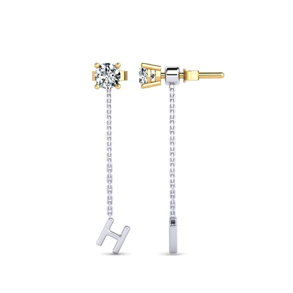 14ct White & Yellow Gold Women's Earring Aundrea H