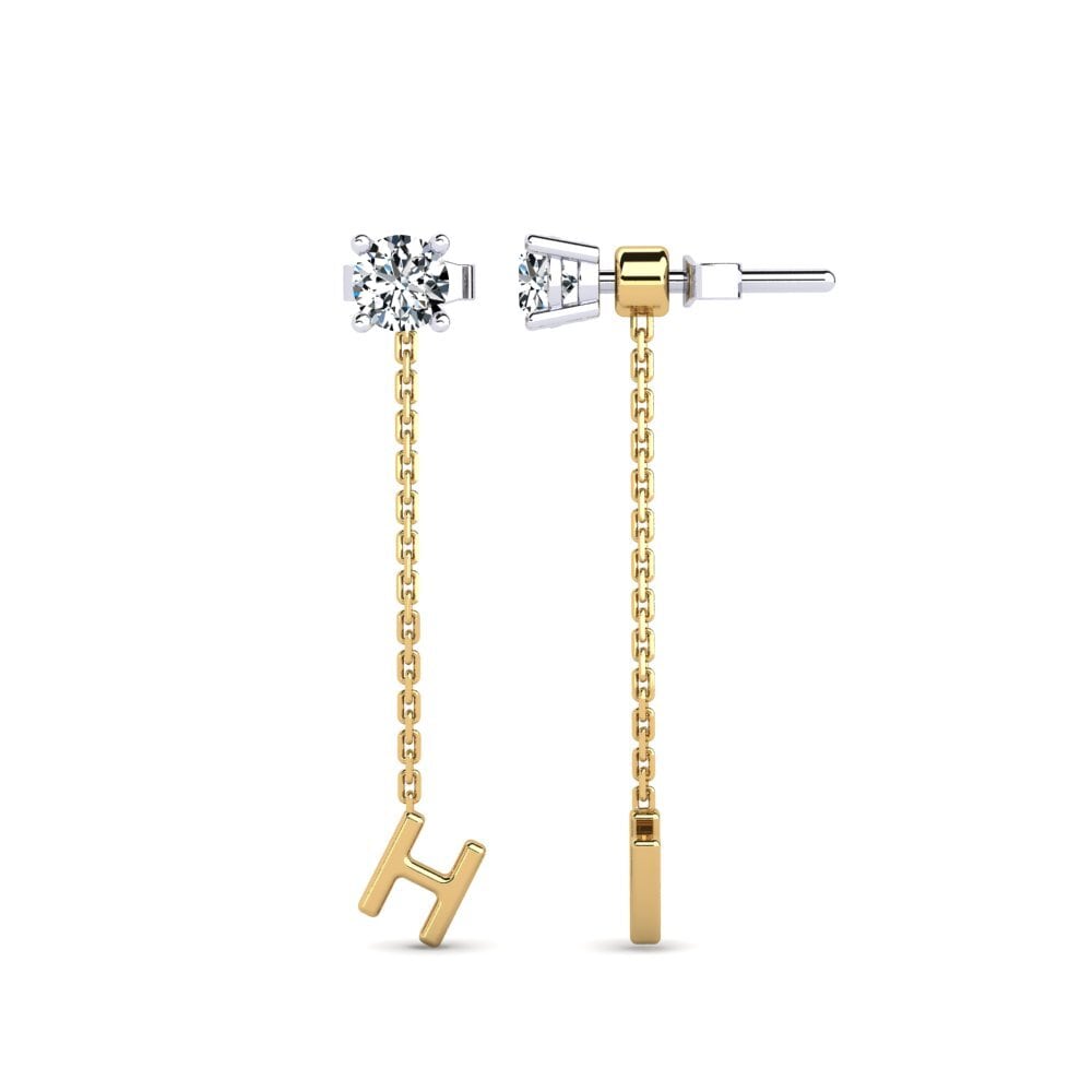 14ct Yellow & White Gold Women's Earring Aundrea H