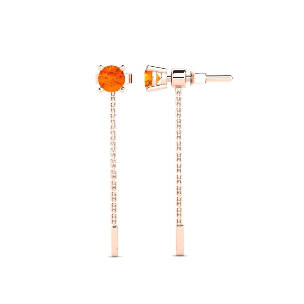 Orange Sapphire Women's Earring Aundrea I