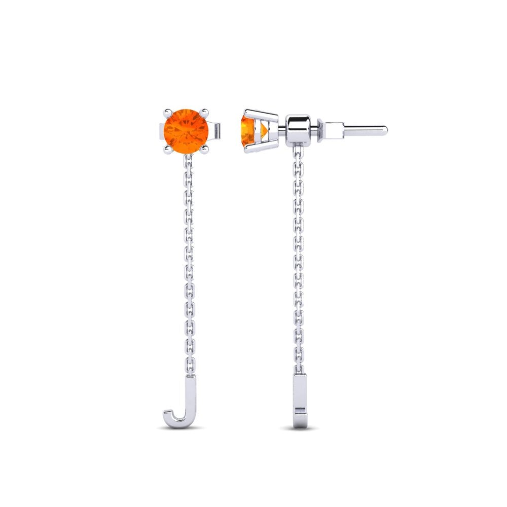 Orange Sapphire Women's Earring Aundrea J