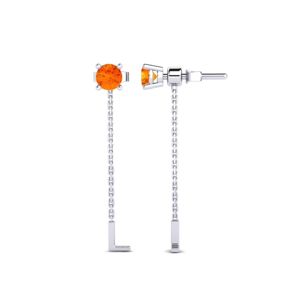 Orange Sapphire Women's Earring Aundrea L