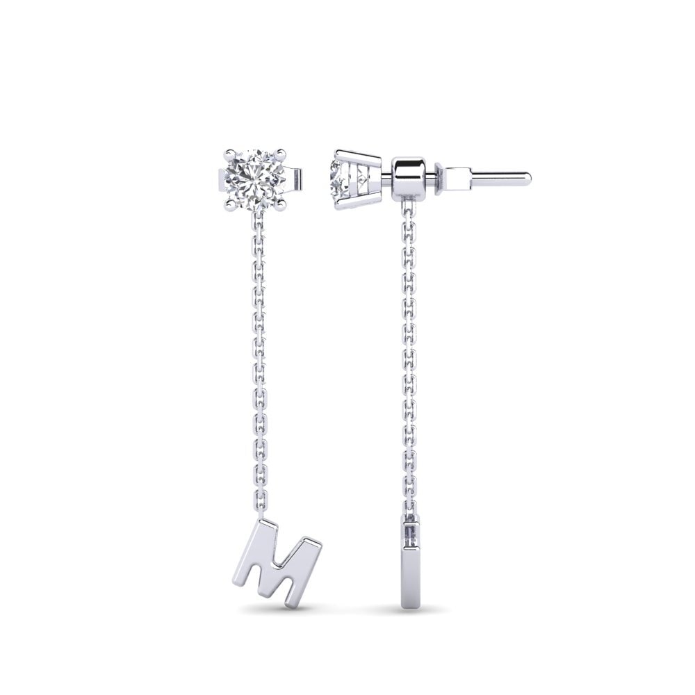 14ct White Gold Women's Earring Aundrea M