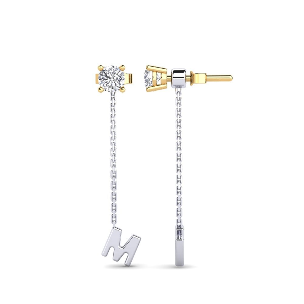 14ct White & Yellow Gold Women's Earring Aundrea M