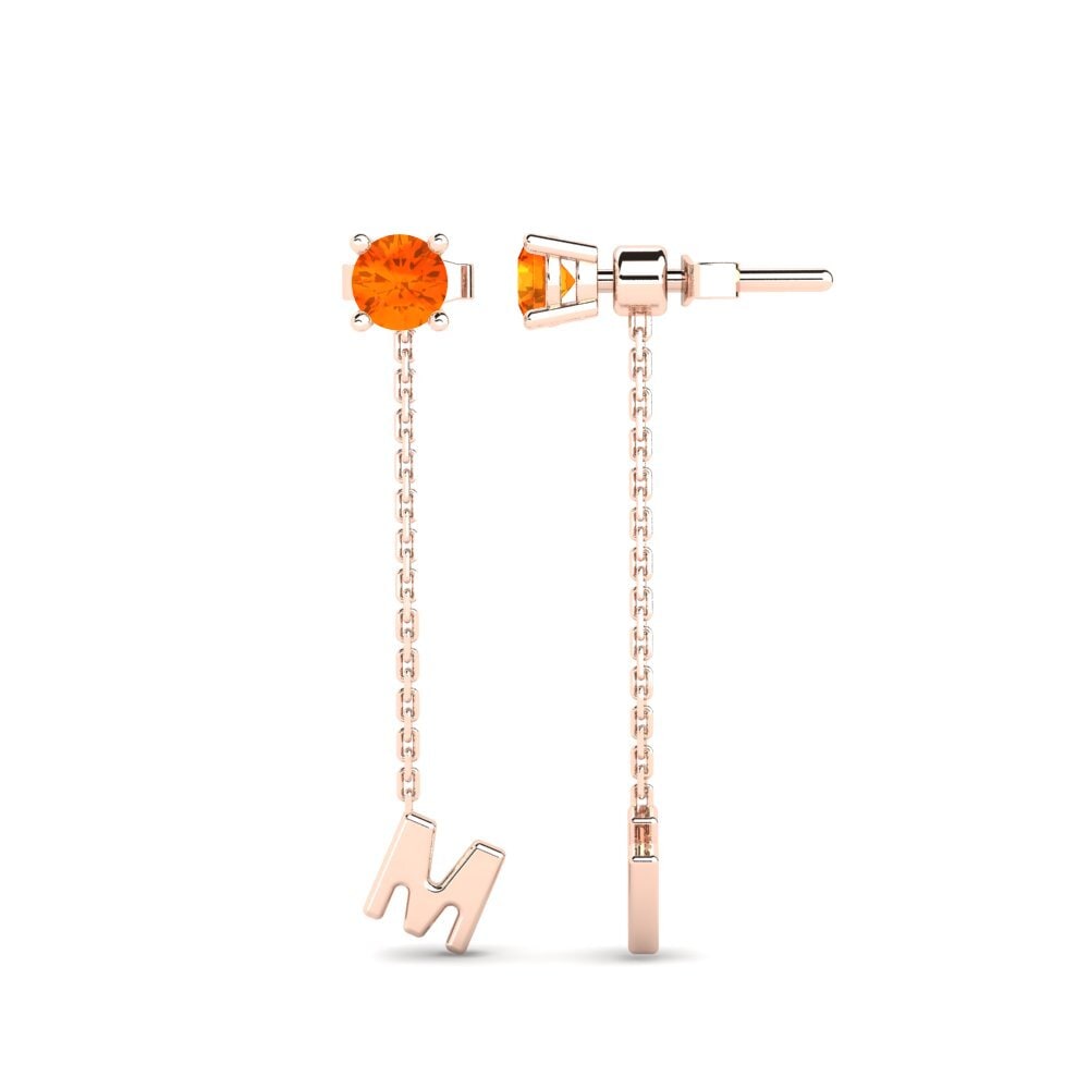 Orange Sapphire Women's Earring Aundrea M