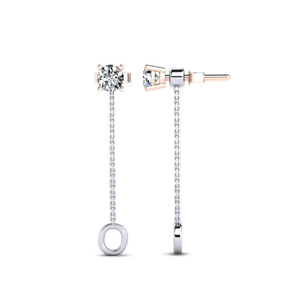 14ct White & Rose Gold Women's Earring Aundrea O