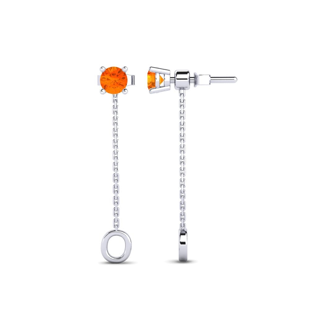Orange Sapphire Women's Earring Aundrea O