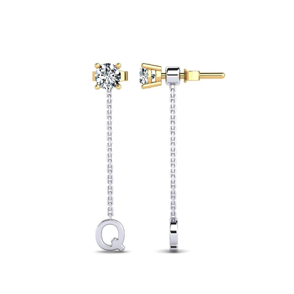 14ct White & Yellow Gold Women's Earring Aundrea Q