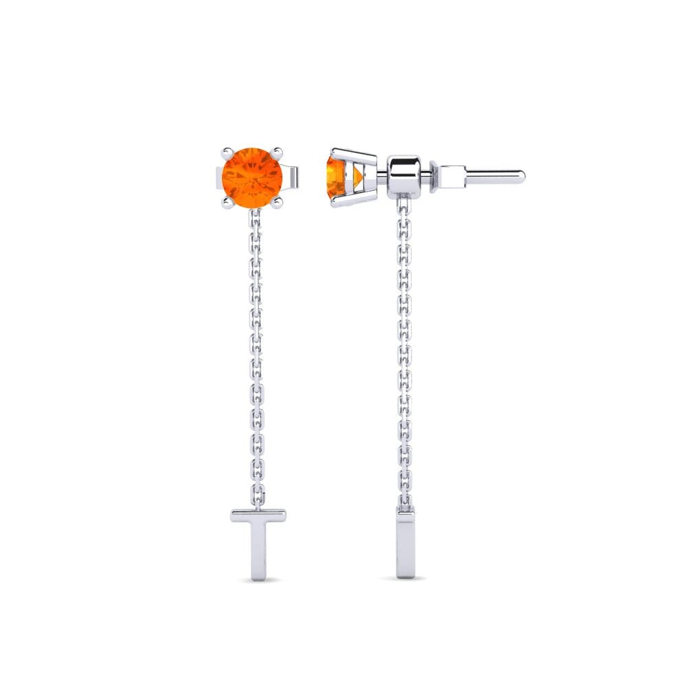 Orange Sapphire Women's Earring Aundrea T