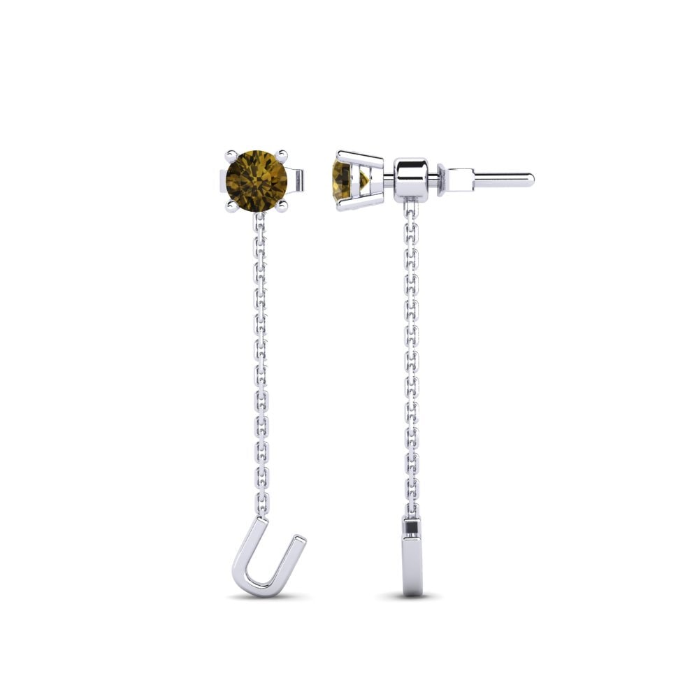 Brown Zircon Women's Earring Aundrea U