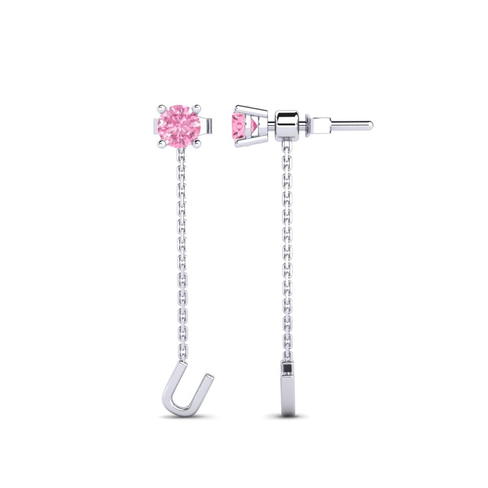 Pink Sapphire Women's Earring Aundrea U