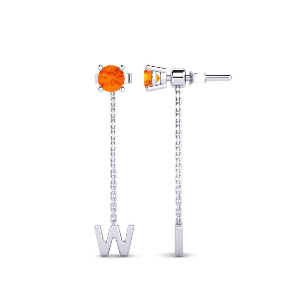 Orange Sapphire Women's Earring Aundrea W