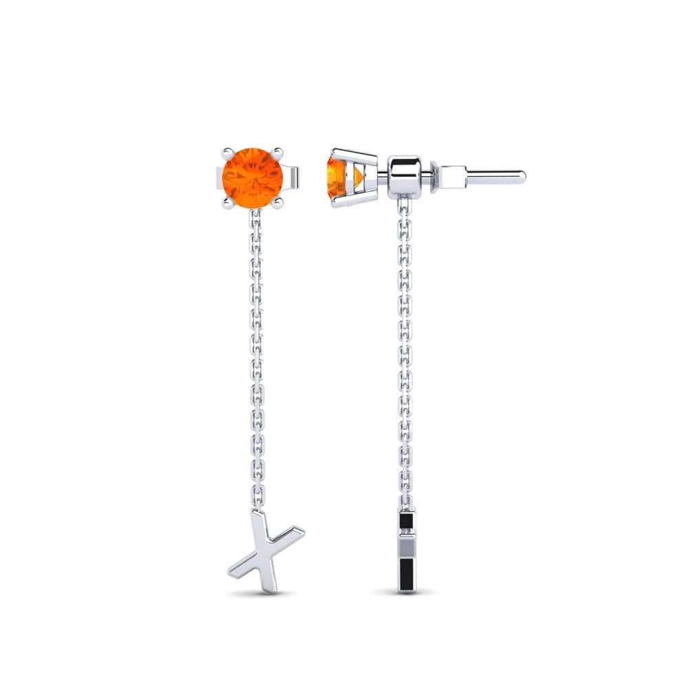 Orange Sapphire Women's Earring Aundrea X