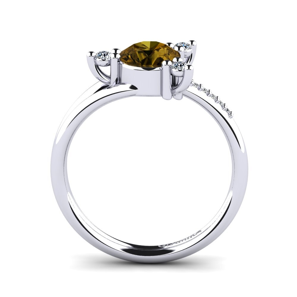 Brown Zircon Engagement Ring Auritia