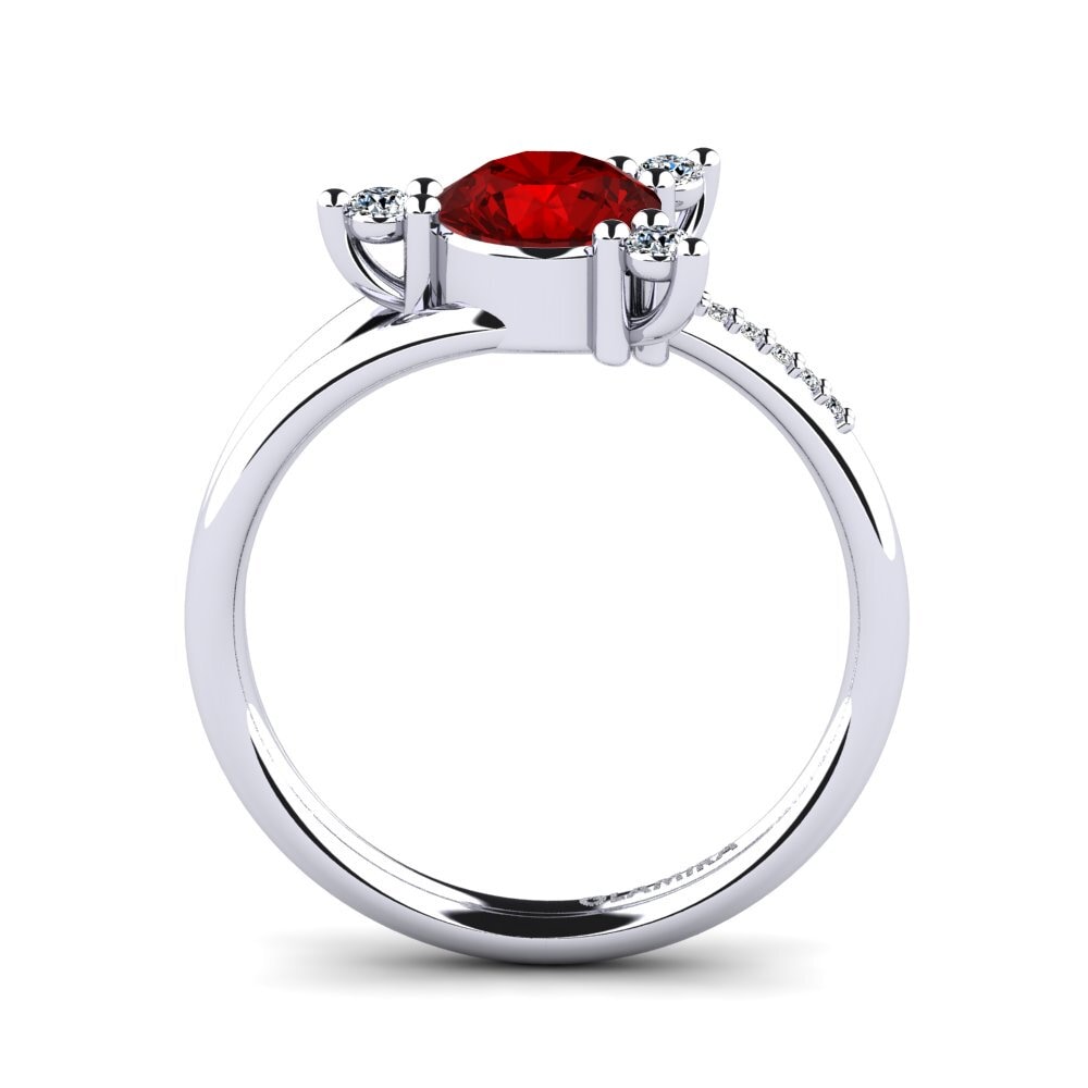 Ruby (Lab Created) Engagement Ring Auritia