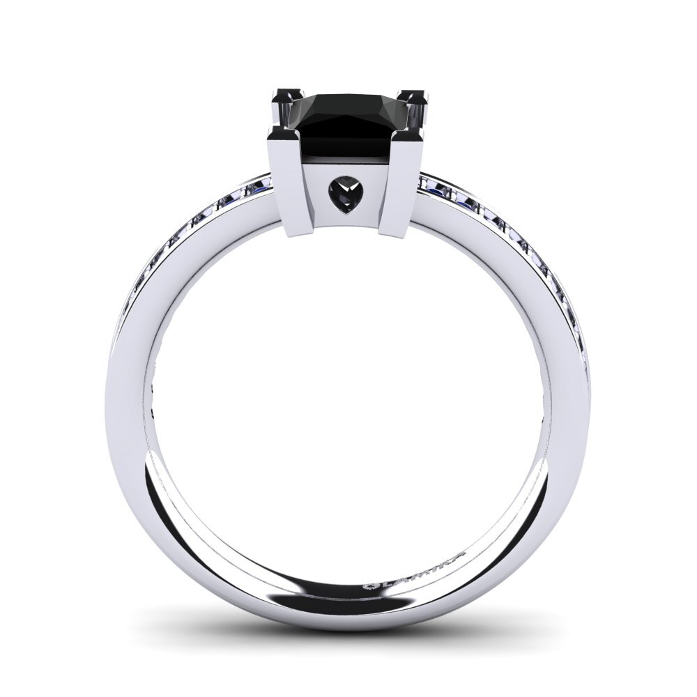 Black Diamond Engagement Ring Aversa