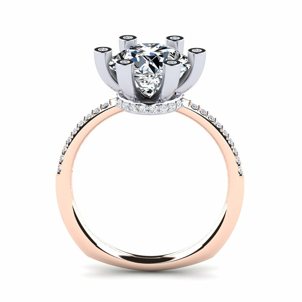 14k Rose & White Gold Engagement Ring Avila