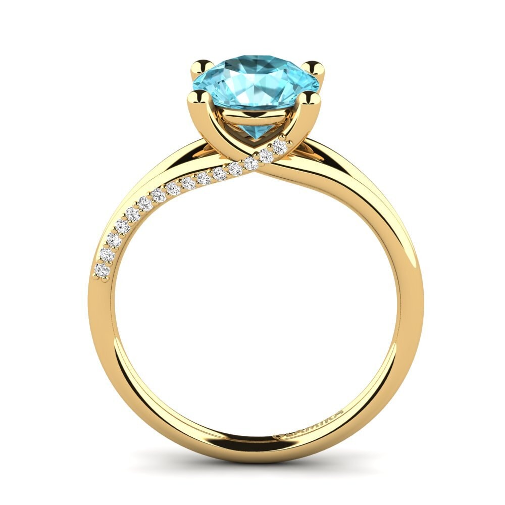 Circón Azul Anillo de compromiso Ayalisse
