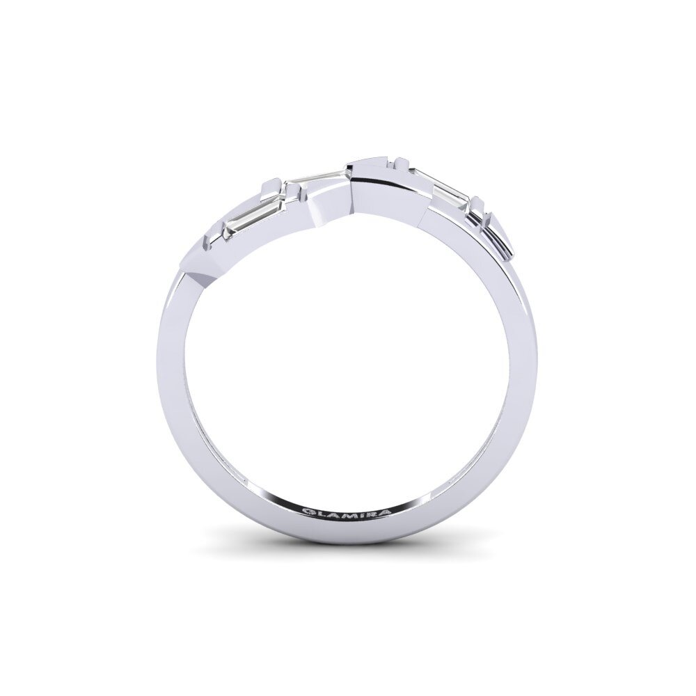 Weißer Saphir Ring Babyleaf
