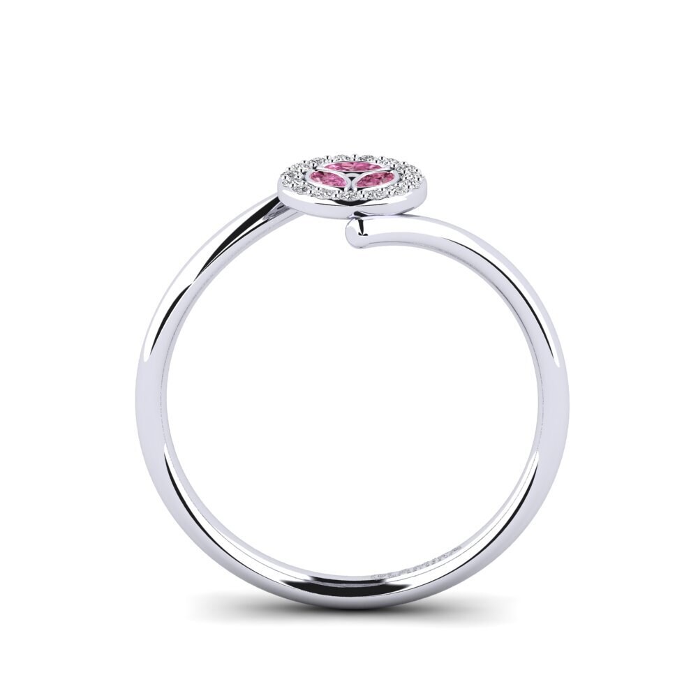 Rhodolite Garnet Engagement Ring Bagout