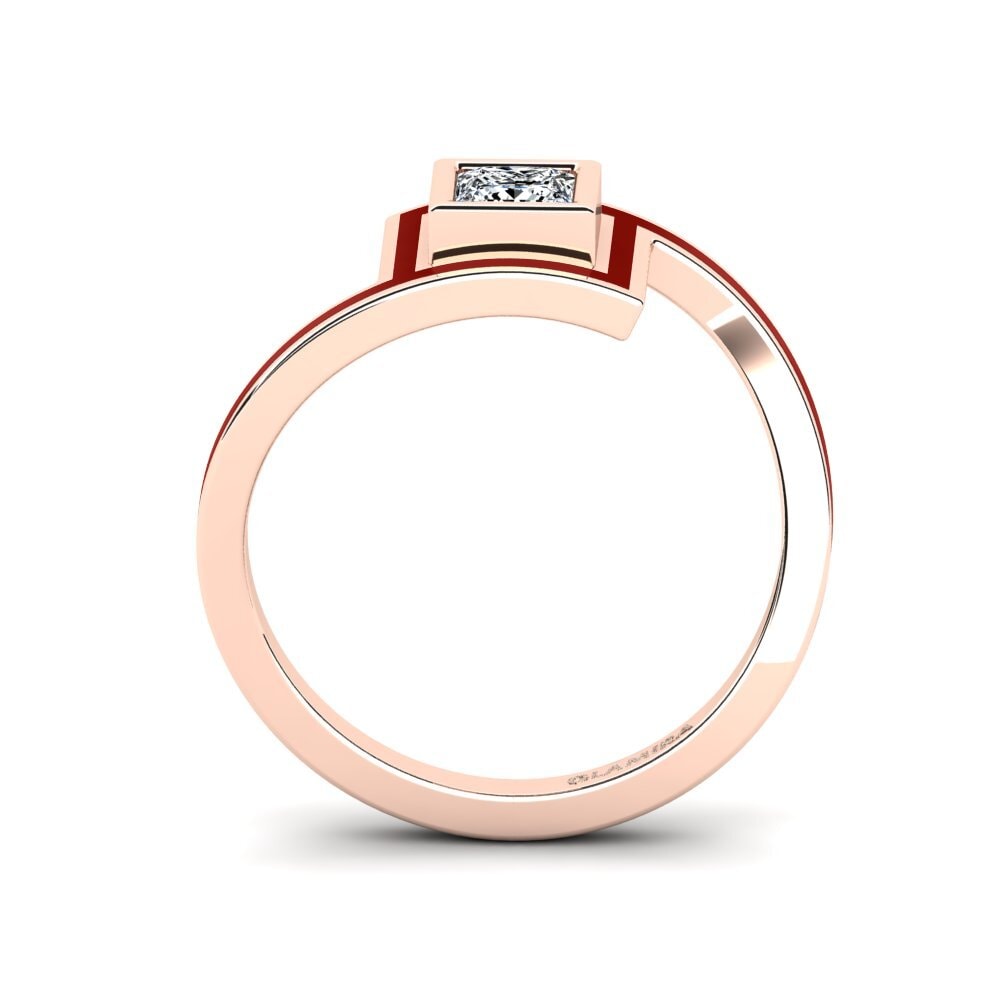 Rotgold 375 Verlobungsring Bahoue