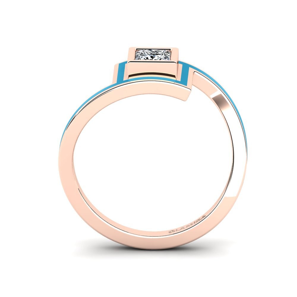 Rotgold 375 Verlobungsring Bahoue