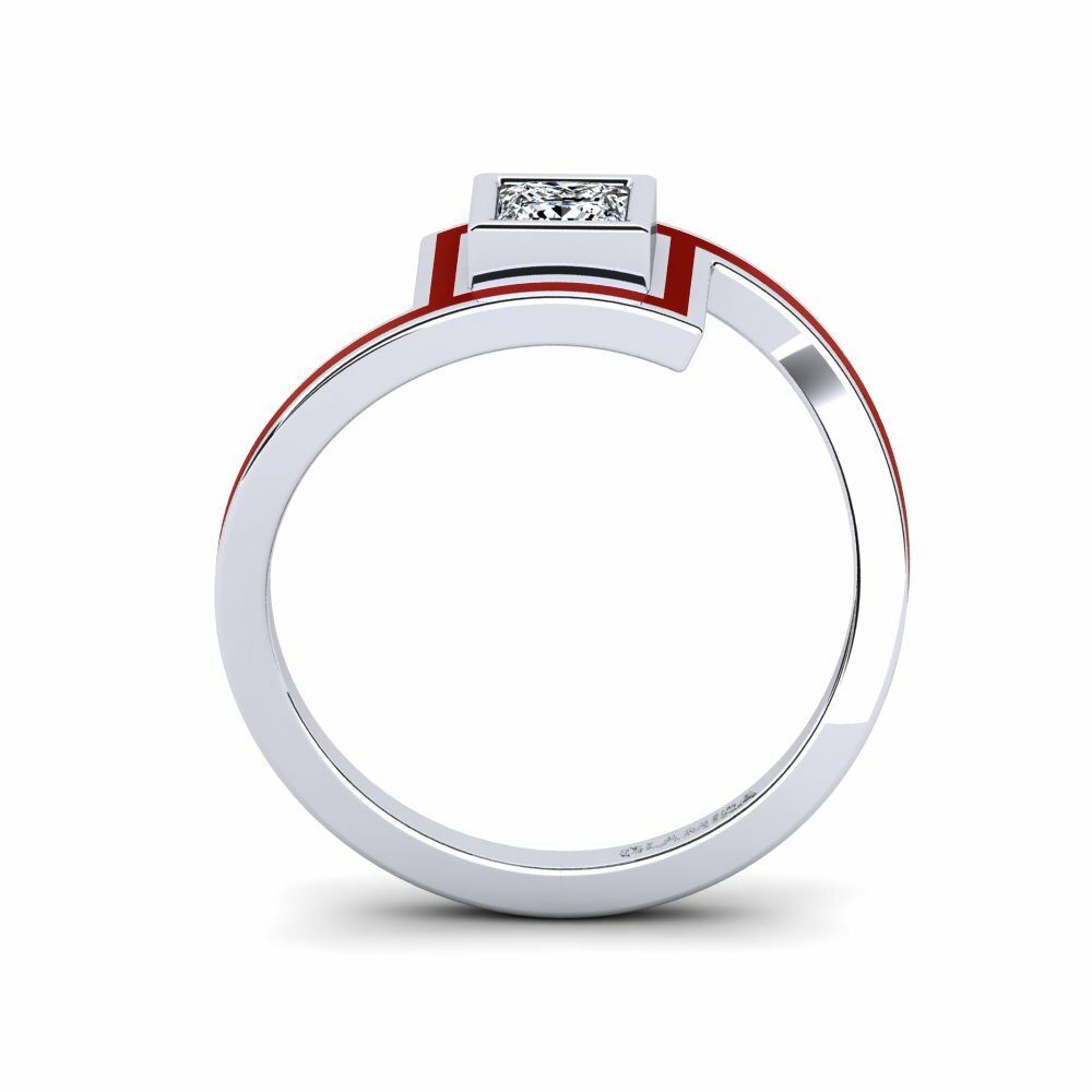 Argent Blanc Bague de fiançailles Bahoue