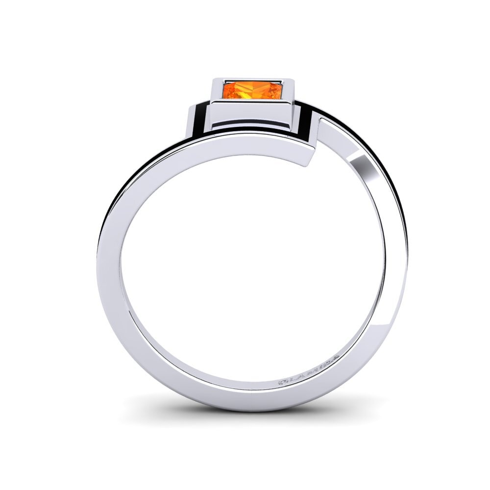 Orangefarbener Saphir Verlobungsring Bahoue