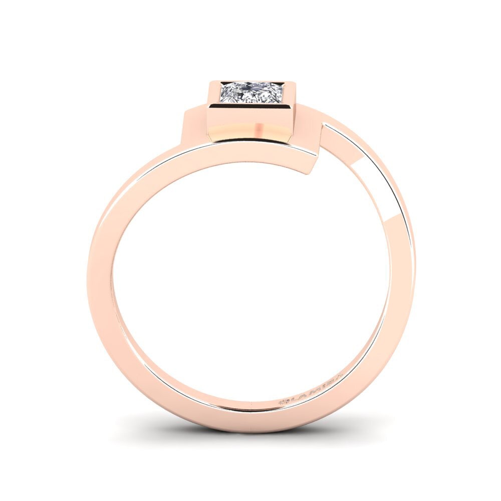 Rotgold 750 Prinzess Verlobungsringe Bahu
