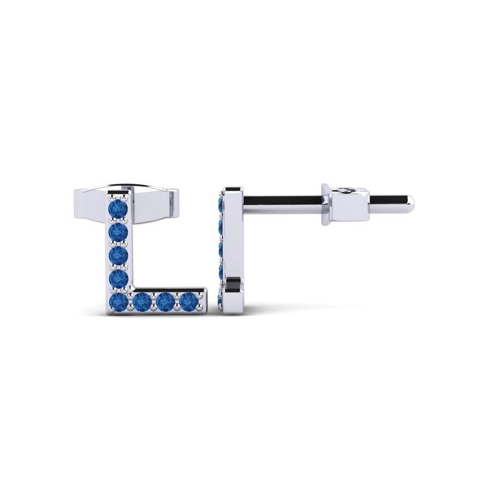 Dark Blue Zirconia Women's Earring Barbra L