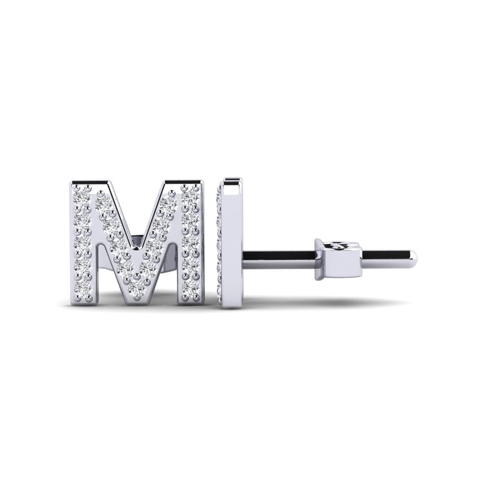 14ct White Gold Women's Earring Barbra M
