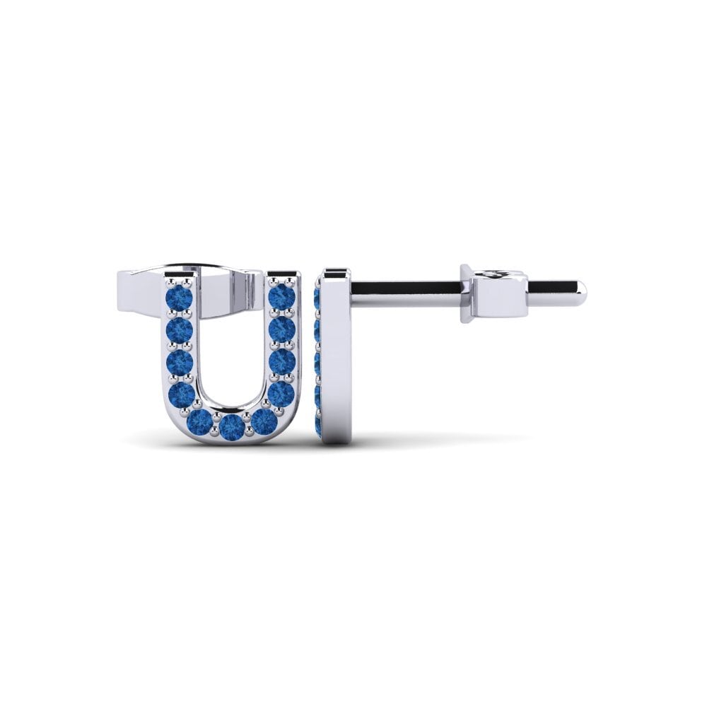 Dark Blue Zirconia Women's Earring Barbra U