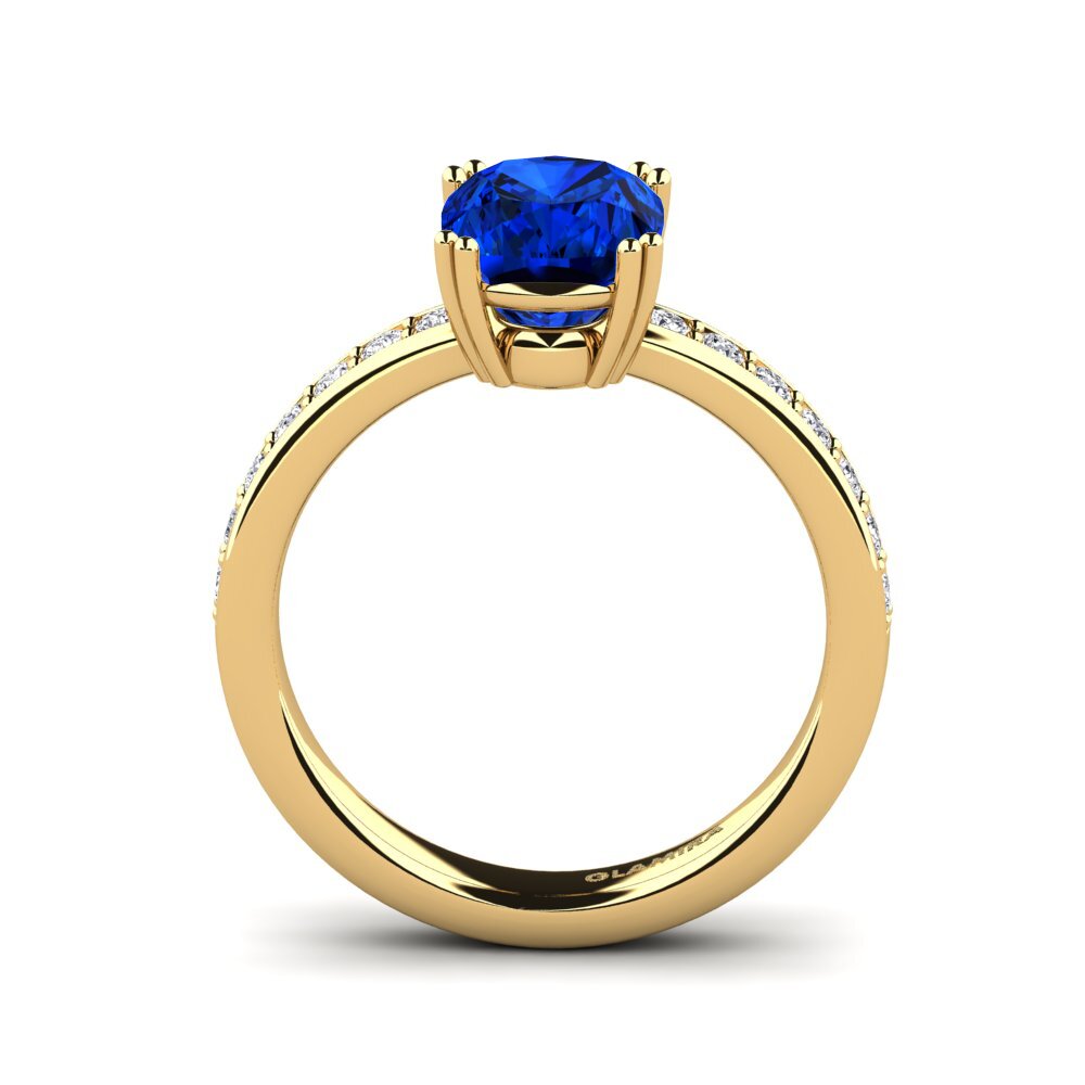 Sapphire (Lab Created) Engagement Ring Bargas